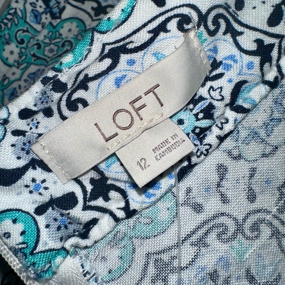 LOFT | Medallion Ruffle Wrap Skirt - Picture 4 of 14